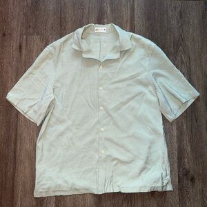 Zara Light Green Men’s Camp Collar Button Down